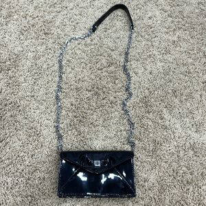Tory Burch black patent leather crossbody/clutch like new